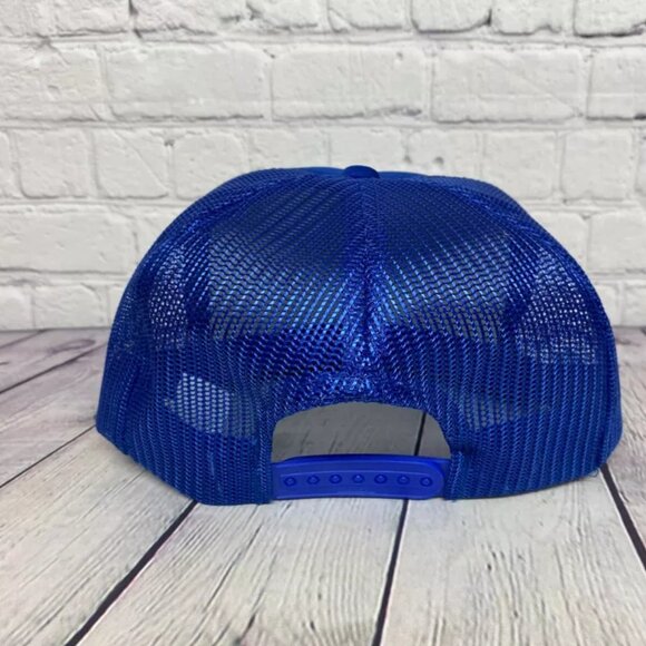 Vintage FLYGT Submersible Trucker Hat Mesh Cap Adjustable Snapback Blue - Picture 3 of 6